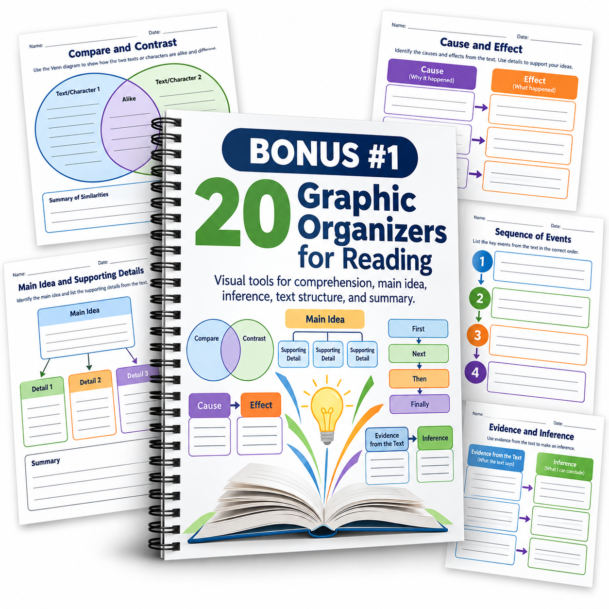 Bonus 1 — 20 Graphic Organizers for Reading